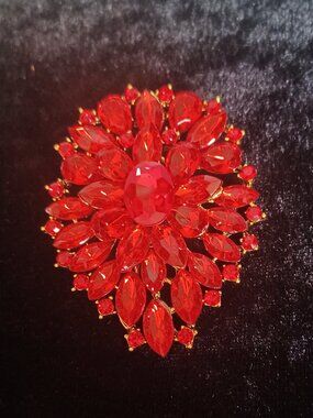 Gorgeous Red Flame Brooch/Pendant